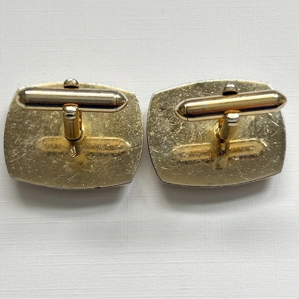 Vintage Jade Cuff Links Bonus Tie Tack